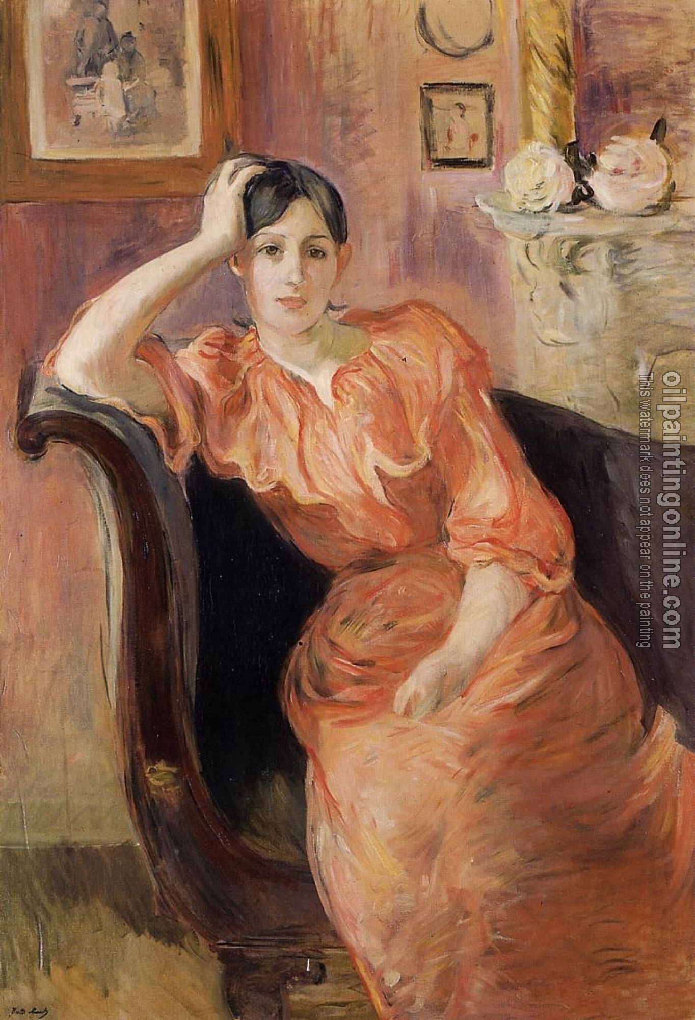 Morisot, Berthe - Portrait of Jeanne Pontillon